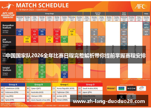 中国国家队2026全年比赛日程完整解析带你提前掌握赛程安排 中国国家队2026全年比赛日程完整解析带你提前掌握赛程安排